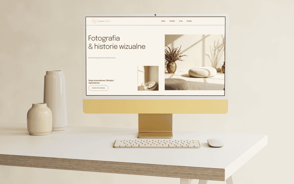 Makieta storny internetowej na desktop